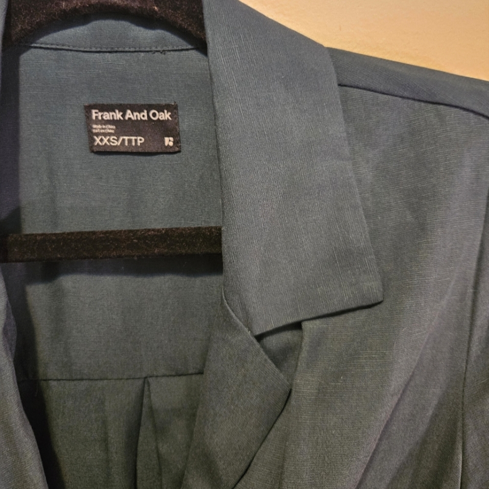 Frank and Oak Dark Green Belted Shirt Dress - Picture 4 of 4